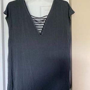 Plus Size Gray Oversized Tee
